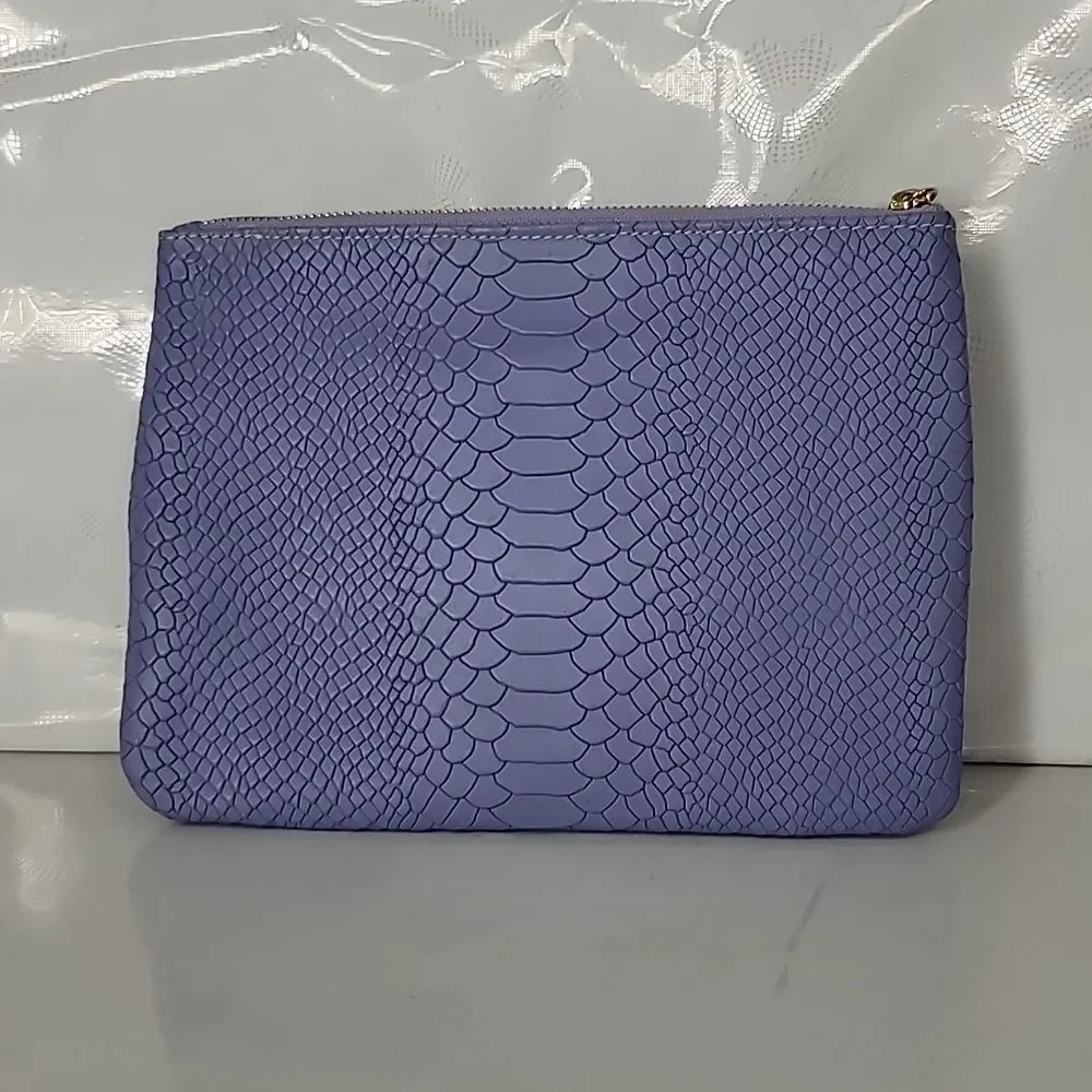 Gigi NewYork Embossed Lavender Clutch